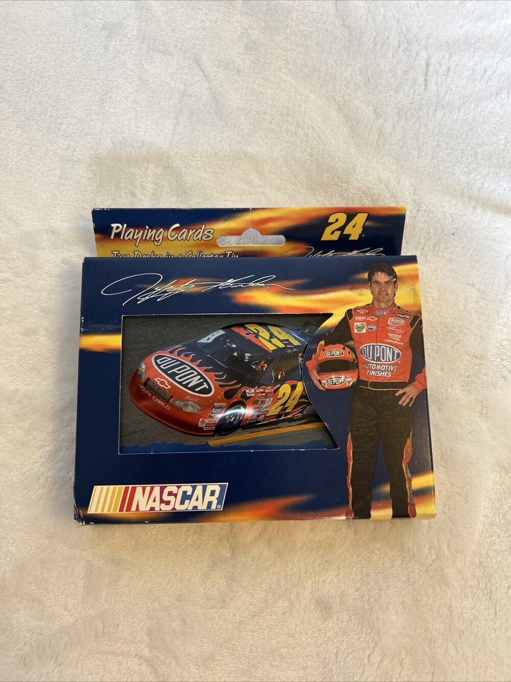 DuPont 2 Decks of Playing Cards In Collectors Tin NASCAR